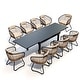 preview thumbnail 8 of 32, 7/9/11PC Outdoor Aluminum Expandable Patio Dining Sets Table with Wicker Chair