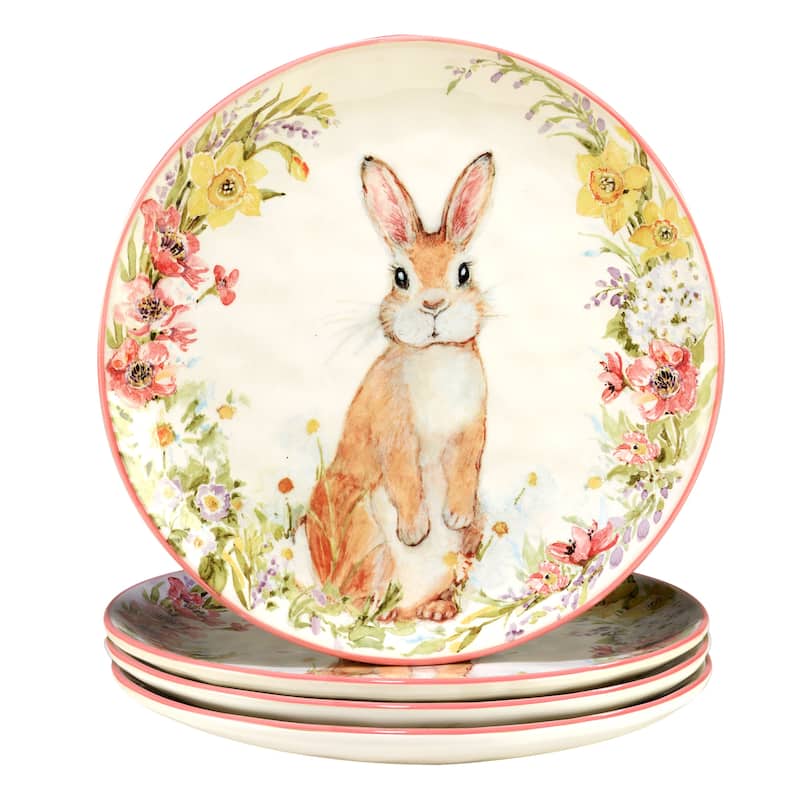 Certified International Easter Garden 10.75" Dinner Plate, Set of 4 - 10.75" x 10.75" x 0.75"