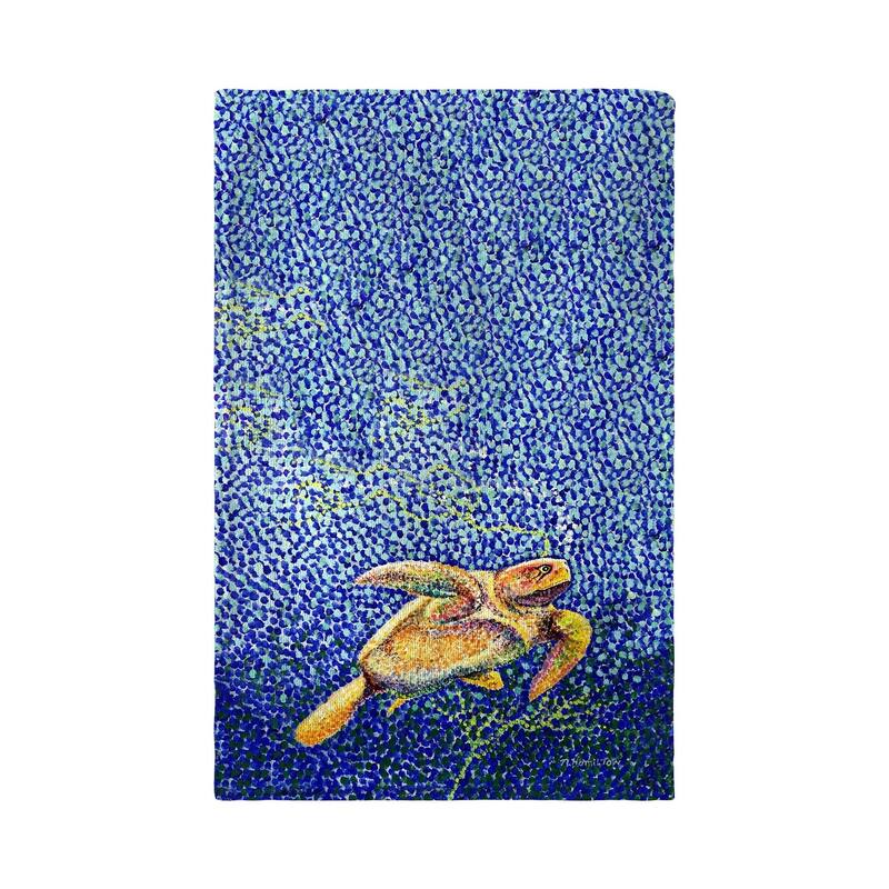 Pointilist Sea Turtle II Kitchen Towel - 16x25