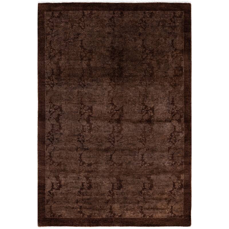Overdyed One-of-a-Kind Hand-Knotted Area Rug - Brown - 4' 1" x 6' 0"