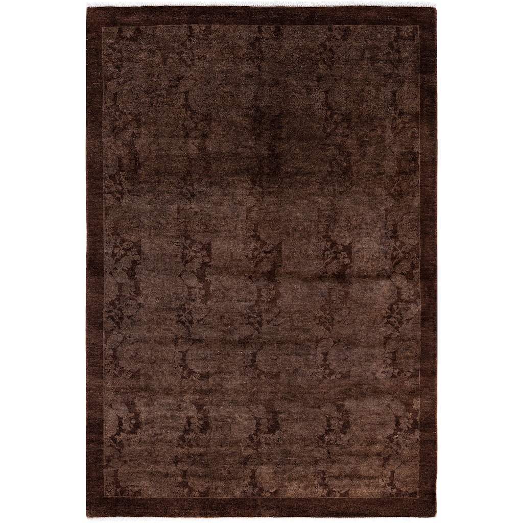 Overdyed One-of-a-Kind Hand-Knotted Area Rug - Brown - 4' 1" x 6' 0"