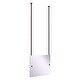 preview thumbnail 21 of 26, Allied Brass Frameless Rectangular Landscape Ceiling Hung Mirror with Beveled Edge