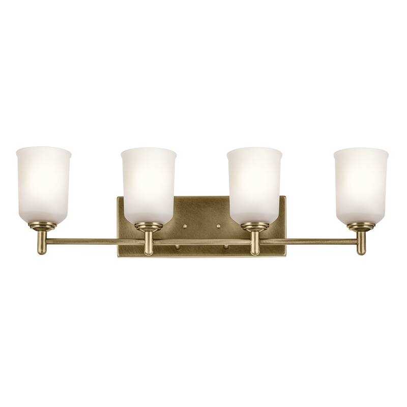 Kichler Lighting Shailene 29.75 in. 4-Light Natural Brass Vanity Light - 29.75 in