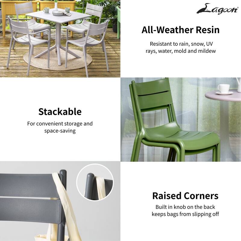 Naples Stackable Side Chair, 2 Pcs