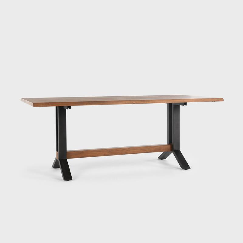 Classic Home Bellamy Acacia Wood Dining Table - Amber Brown