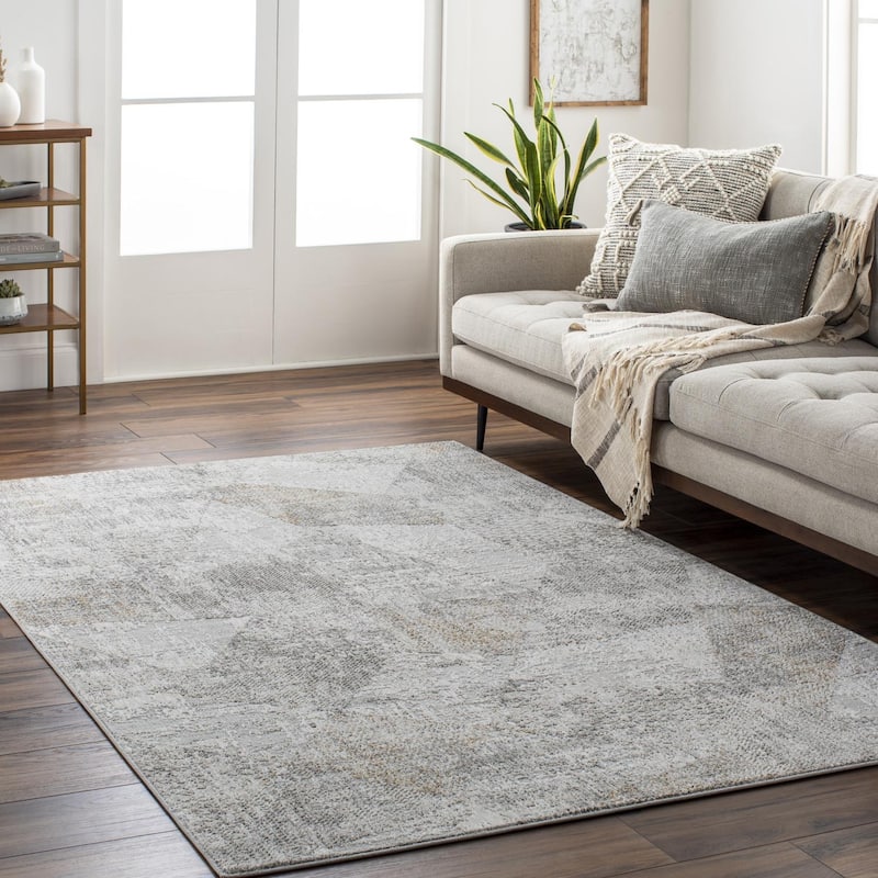 Livabliss Rustic Carmel Diamond Area Rug - 5' x 7'3" - Taupe