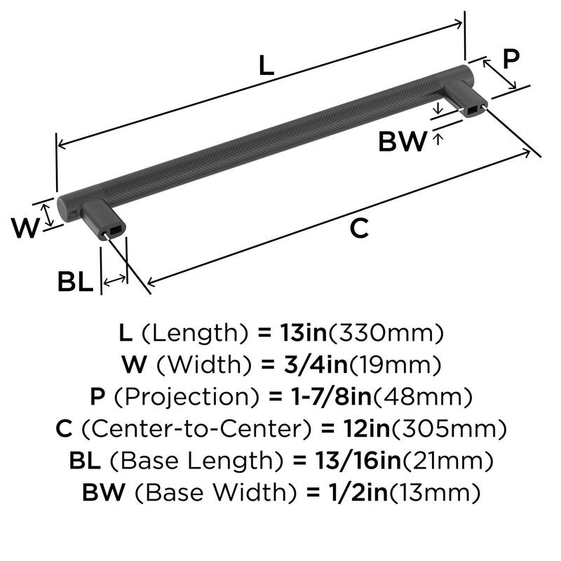 Amerock BP54070 Bronx 12" Center to Center Bar Cabinet Pull