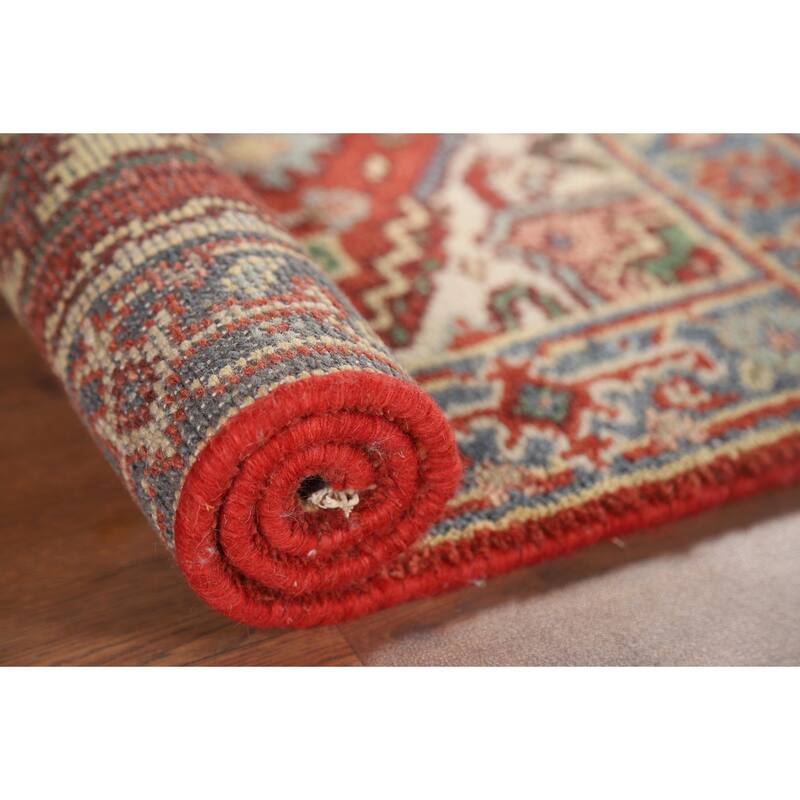 Geometric Heriz Serapi Oriental Accent Rug Hand-Knotted Wool Carpet - 2'0" x 3'0"