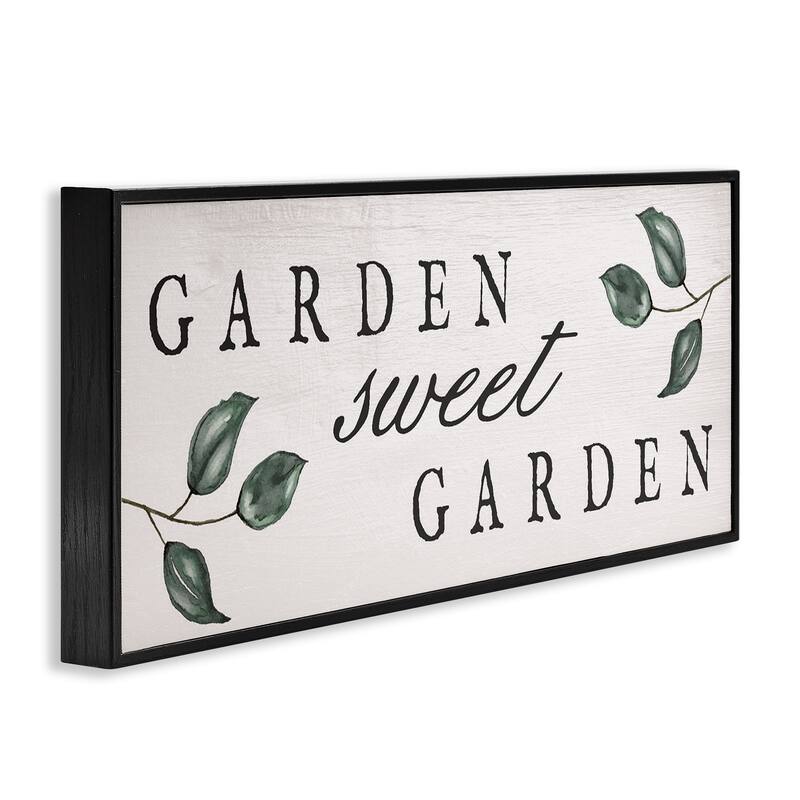 Stupell Sweet Garden Sign Framed Giclee Art Design By Lil' Rue
