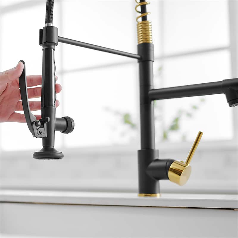 Commercial Kitchen Sink Faucet With Pull Down Sprayer Modern Single Hole Kitchen Faucets Single Handle Spring Taps