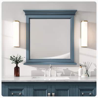 EVIVA Britney 24X30 Inch Ash Blue Transitional Bathroom Mirror