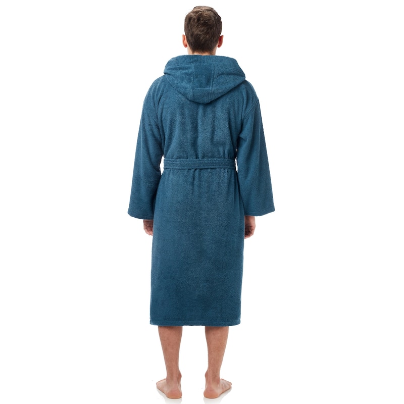 Men's Turkish Cotton Hooded Bathrobe