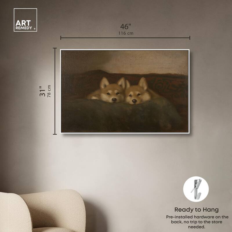 Rustic Dog Days Canvas by Art Remedy