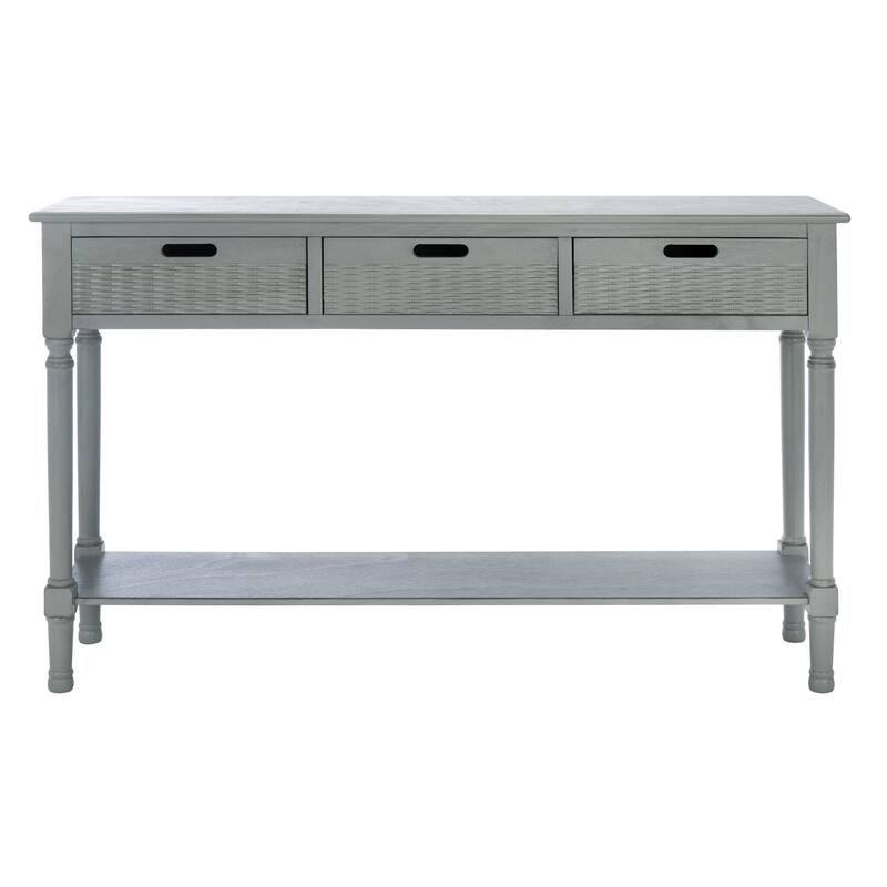 SAFAVIEH Macie 3-Drawer Console Table - 47.3" W x 13" L x 29.5" H - 47.3" W x 13" L x 29.5" H - 47Wx13Dx30H