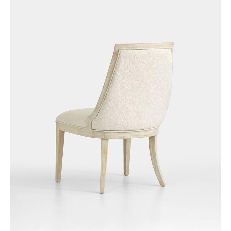 Magnussen Home Herringbone Ridge Clara Natural Upholstered Host Chair Two Pack - 23''W x 26.13''D x 38''H