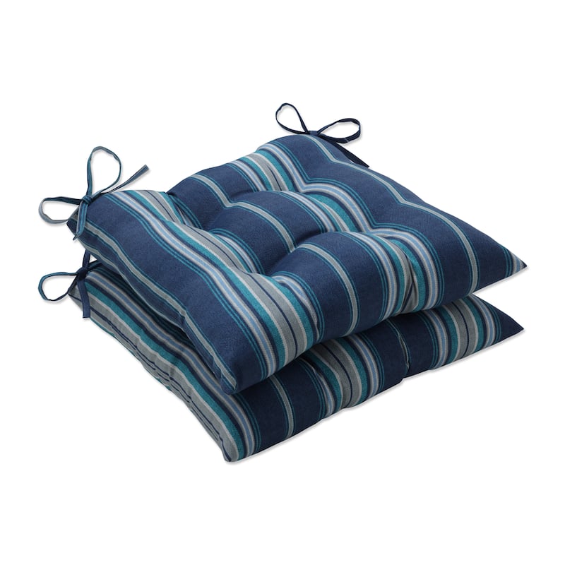 Pillow Perfect Outdoor Terrace Caribe Tufted Seat Cushions - 18.5 X 19 X 5 - 18.5 X 19 X 5