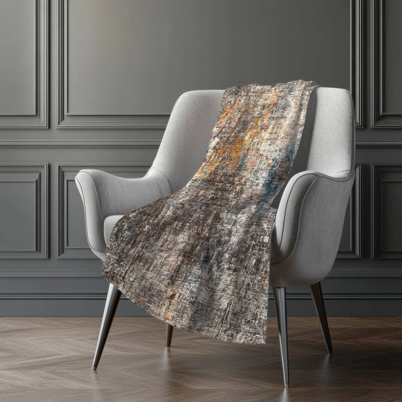 Premium Machine Washable Modern Abstract Sherpa Throw Blanket