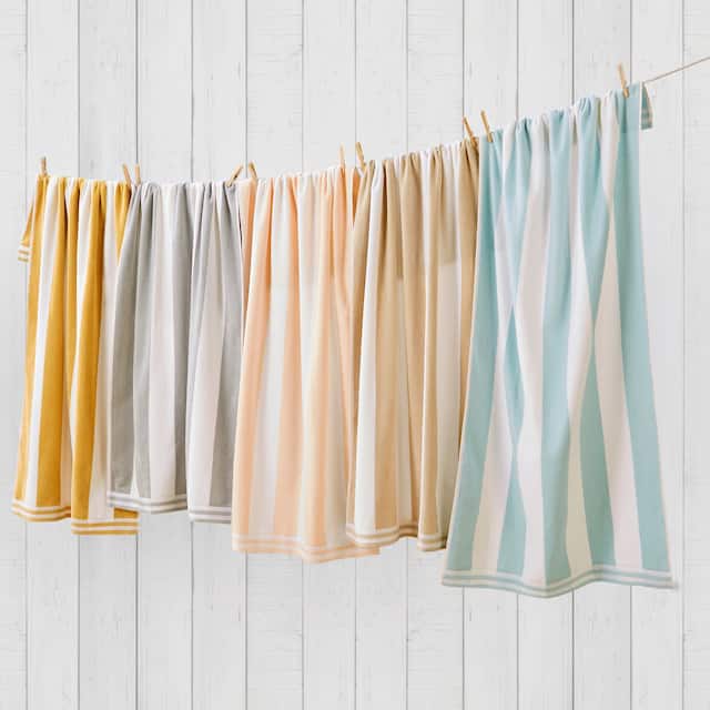 Luxurious Cotton Cabana Stripe Beach Towel