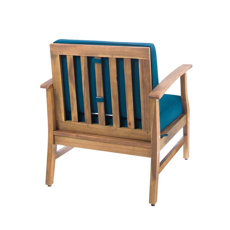 Perla Outdoor Acacia Wood Club Chair (Set of 2) by Christopher Knight Home