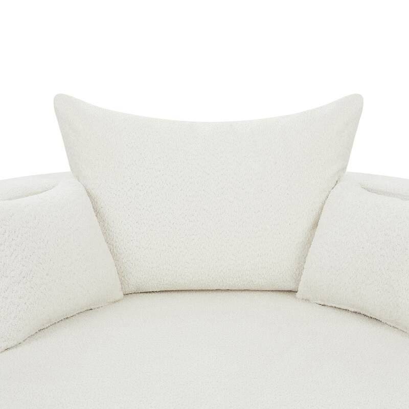 Modern 360° Swivel Round Barrel Chair by Harper & Bright Designs