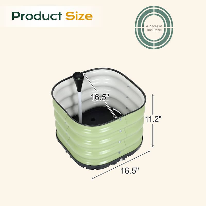 Aoodor Galvanized Self-Watering Planter Box