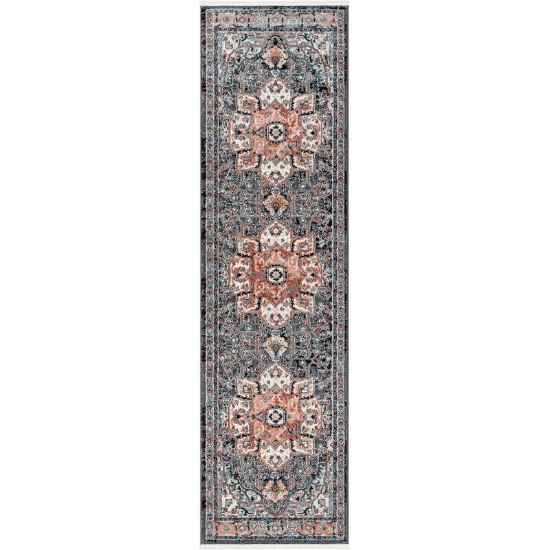 Well Woven Indira Minos Vintage Bohemian Oriental Floral Area Rug - 2' 7" x 9' 10" - Black - Runner