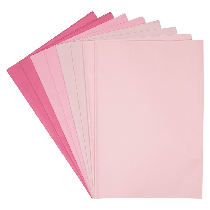 Blue Panda 160 Sheets Assorted Pink Tissue Paper Bulk for Gift Wrapping Bags, 15 x 20 Inch