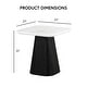 preview thumbnail 4 of 7, Furniture of America Tonix Modern White and Black Square Faux Marble Top End Table