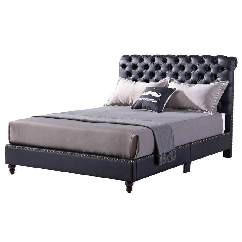 Glory Furniture Maxx Tufted Upholstered Bed