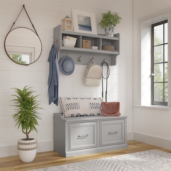 Shoe and best sale coat bench