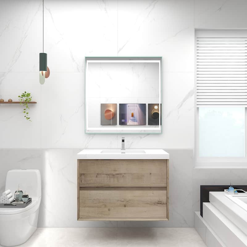 Selina 36" Wall Mounted Vanity with Single Sink - 36