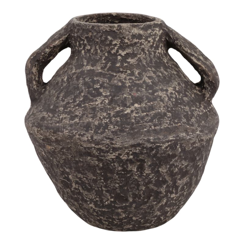 Pottery Modern Decorative Vase Featuring Unique Sculptural Form - Brown - 14" x 14" x 14"