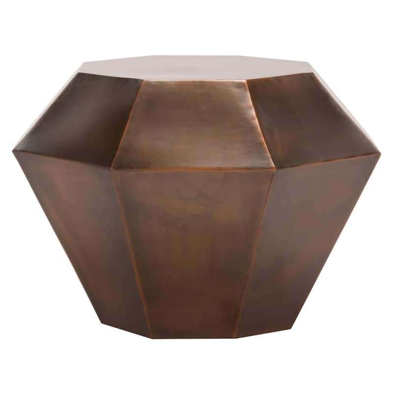 SAFAVIEH Janelle Diamond Antique Copper Accent Table - 25" x 25" x 18" - 25Wx25Dx18H - Antique Copper