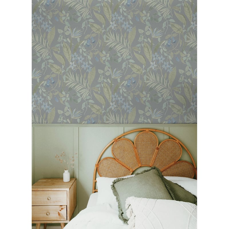 NuWallpaper Jesinda Green Peel and Stick Wallpaper