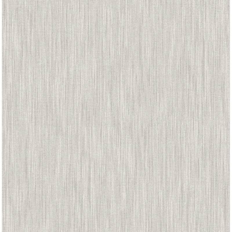 A-Street Prints Chiniile Grey Faux Linen Wallpaper