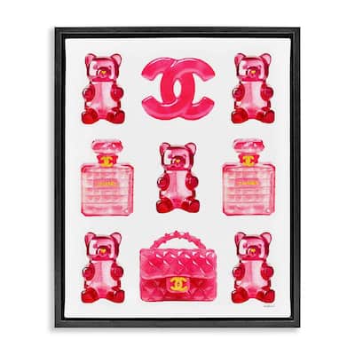Stupell Red Glam Gummy Candy Framed Floater Canvas Wall Art Design by Amanda Greenwood