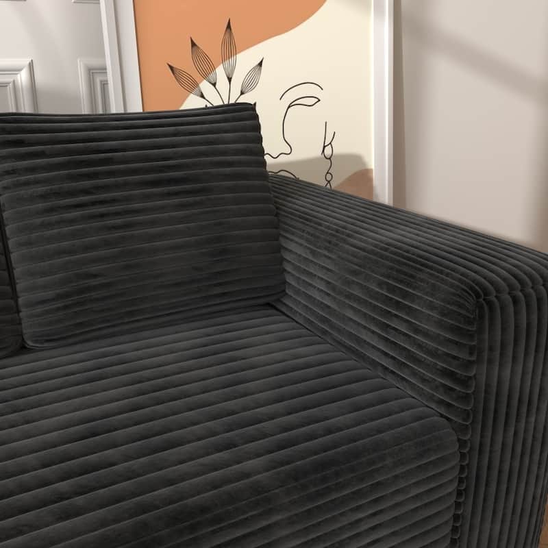 104" Modern Modular Sectional Sofa with Deep Seat and Right Facing Chaise
