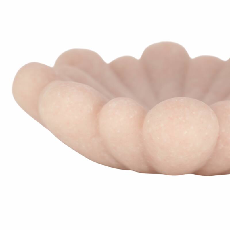 Decorative Flower Shape Quartz Accent Bowl - Home Decor - 17" Pink - 7.0"