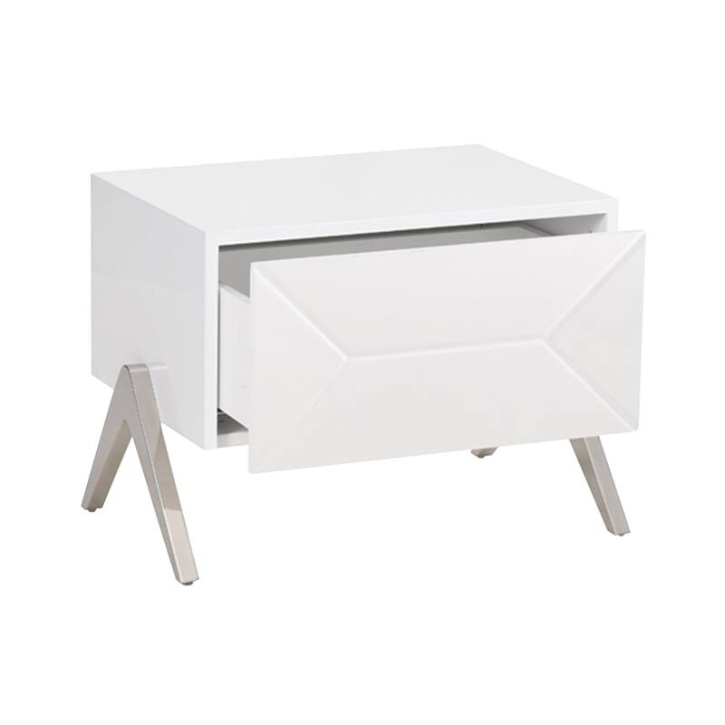 Modrest Candid Modern White Nightstand
