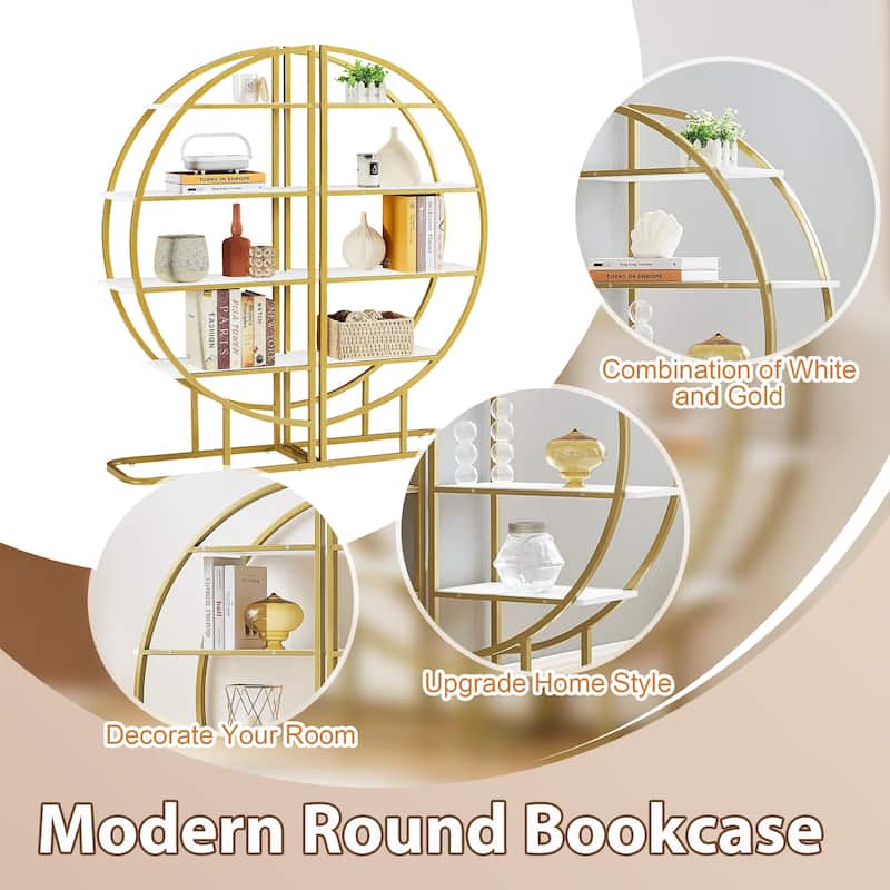 4 Tiers Home Office Open Bookshelf