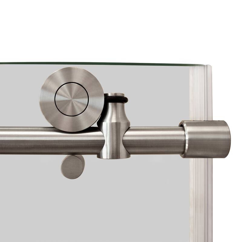 ELEGANT 60'' x 62'' Frameless Sliding Tub Door Stainless Steel
