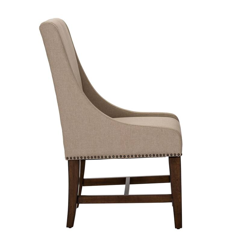 Armand Antique Brownstone Upholstered Side Chair (Set of 2)