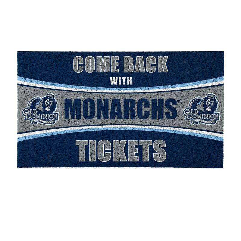 Old Dominion University 28 in. x 16 in. PVC "Come Back With Tickets" Trapper Door Mat