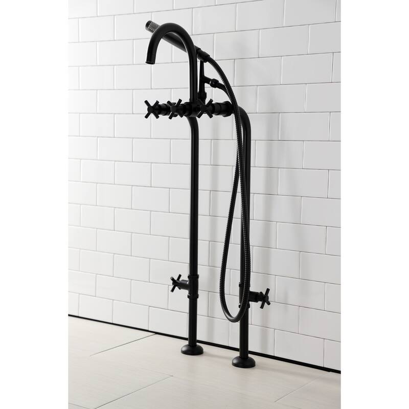 Kingston Brass Concord Freestanding Tub Faucet with Supply Line