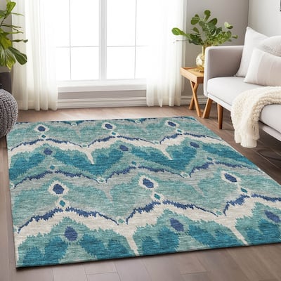 Premium Washable Super Soft Modern Ikat Mayfield Rug