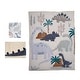 preview thumbnail 9 of 9, Lambs & Ivy Dino-Might 3-Piece Blue/Gray Dinosaur Nursery Baby Crib Bedding Set