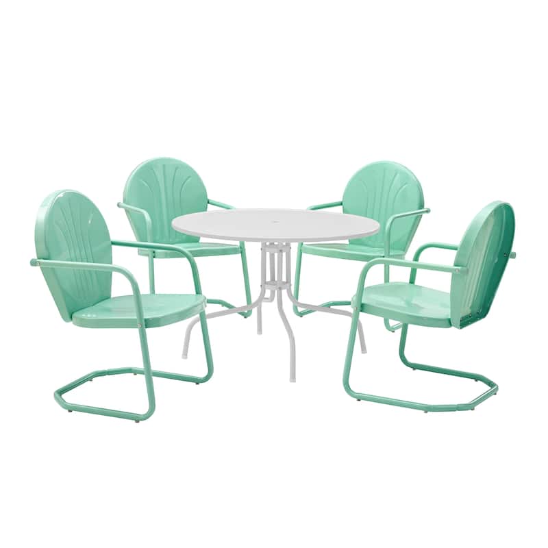 Crosley Griffith Aqua 5-piece Metal Outdoor Dining Set - N/A