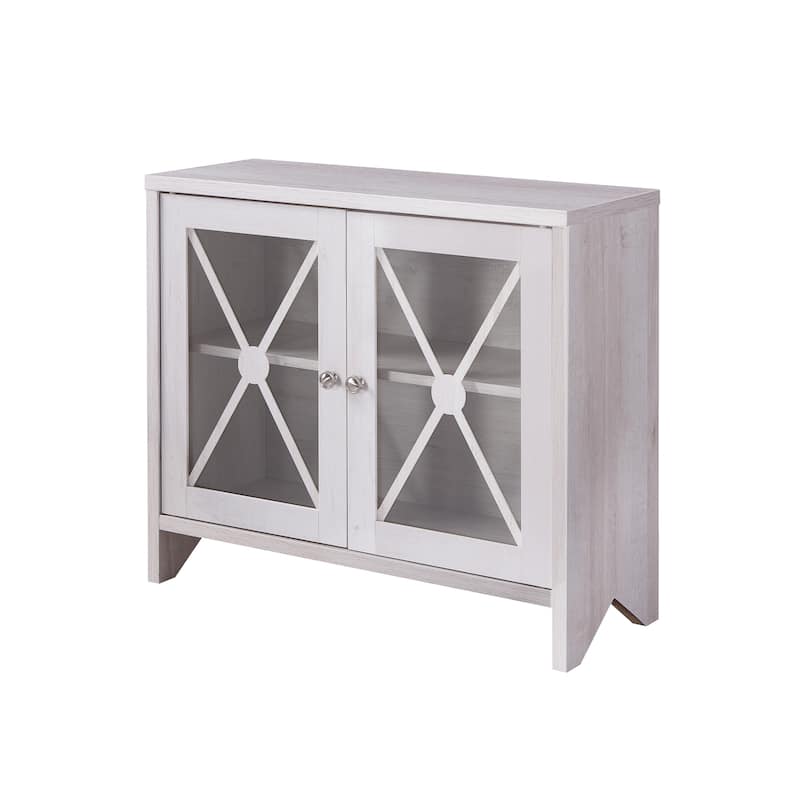 Lyle Farmhouse 31-inch 2-Shelf Accent Cabinet by Furniture of America