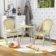 preview thumbnail 21 of 50, Contemporary Aluminum 3-piece Kid's Patio Outdoor Table and Chair Set by Furniture of America Yellow