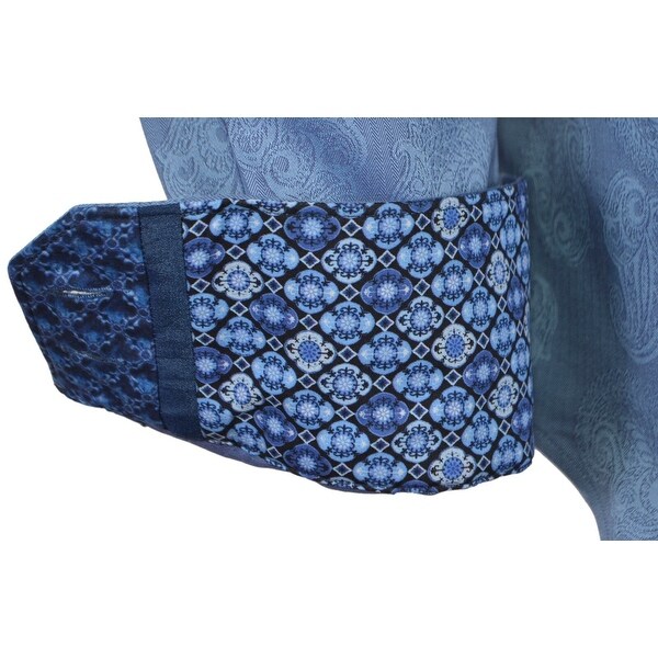 NEW Robert Graham $188 HAYSTACK Blue Paisley Print Classic Fit Sports Shirt L